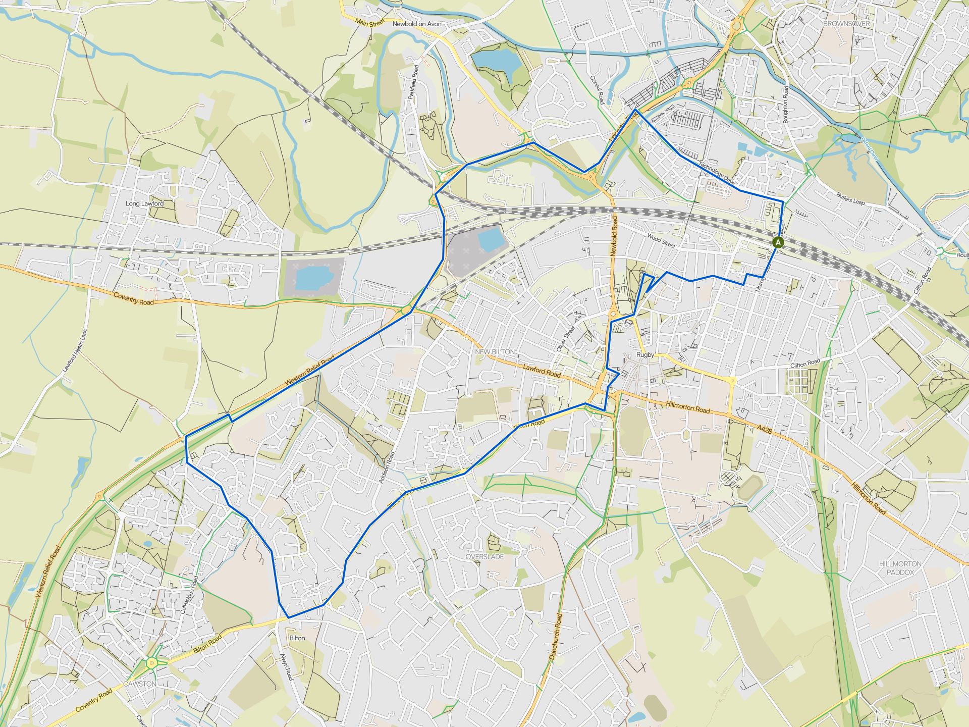 The best city hikes and walks around Rugby | Komoot